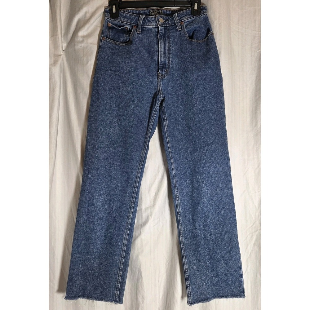 Abercrombie & Fitch Zoe Natural Rise Ankle Straight Jeans Medium Blue Wash S 6
